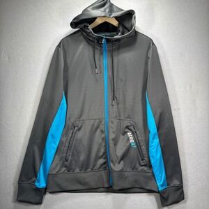 Aeropostale A87 Performance Full Zip Hoodie Mens XL Logo‎ Gray Blue NWT
